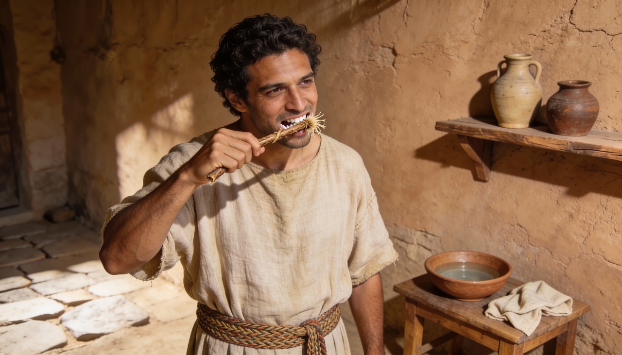 Para branquear os dentes, nossos ancestrais criavam misturas abrasivas feitas de casca de ovo moída, carvão vegetal ou até ossos calcinados