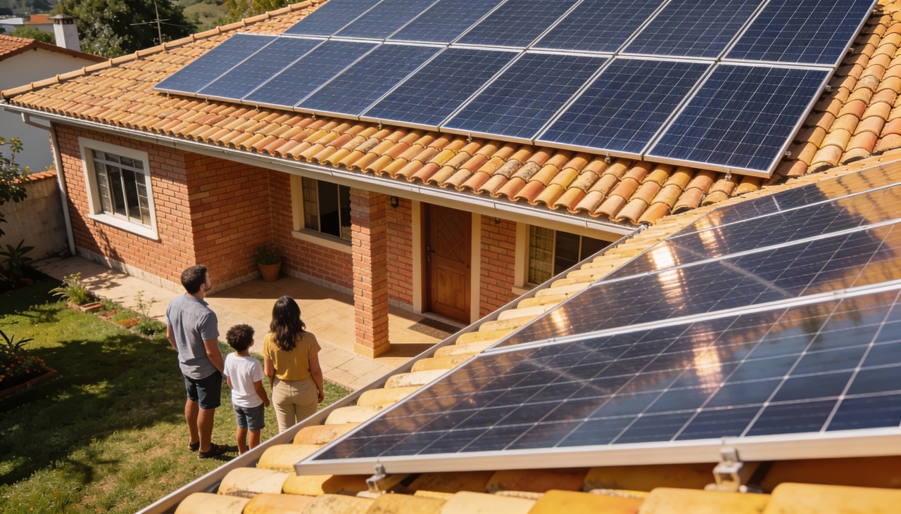 O tempo de retorno do investimento em energia solar está ligado à economia mensal na conta de luz e ao custo total do sistema