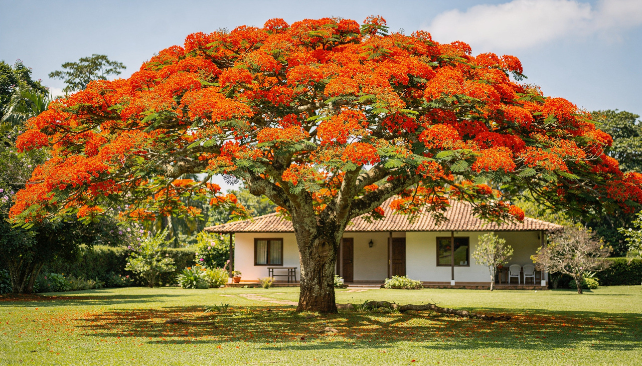 Para entender a magnitude dessa planta, precisamos observar o formato único de sua copa em guarda-sol