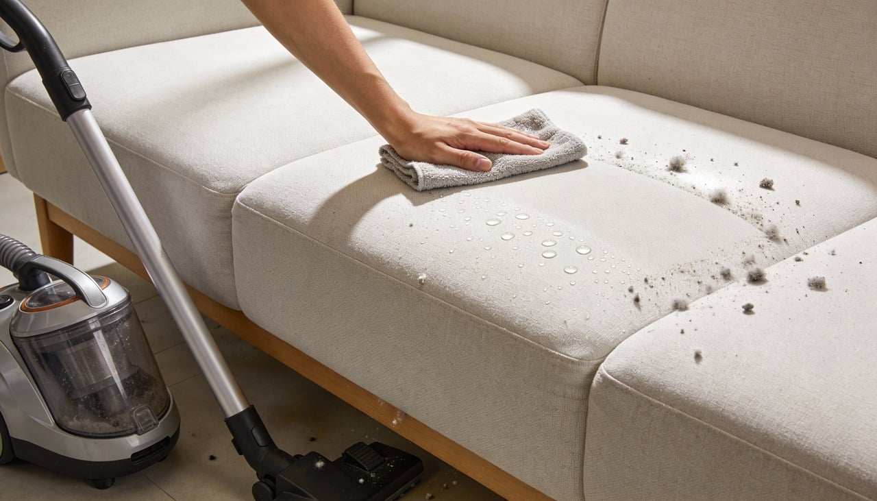 Antes de escolher produtos e técnicas de limpeza de estofados, é essencial identificar o material do sofa