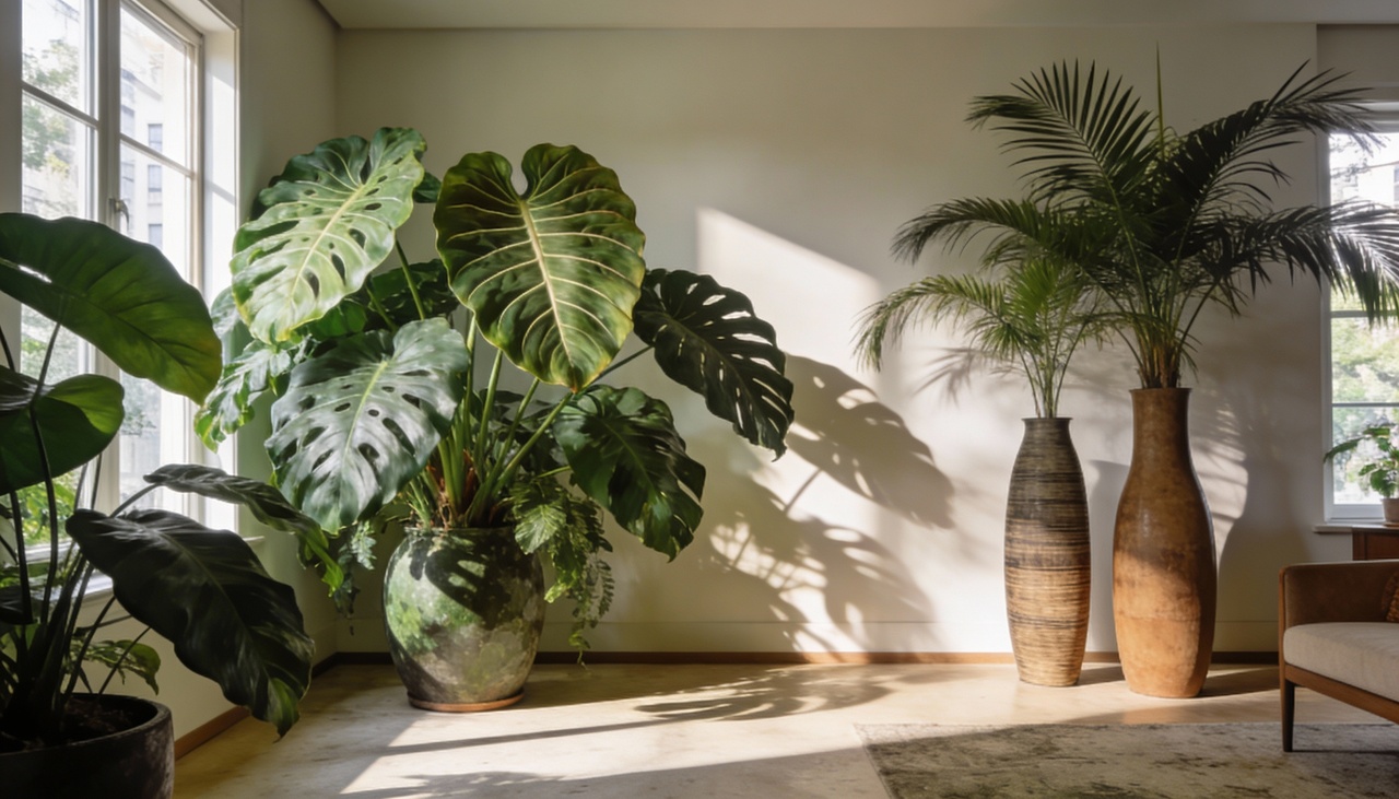 Geralmente espécies acima de 80 cm, com folhas volumosas ou formato de árvore