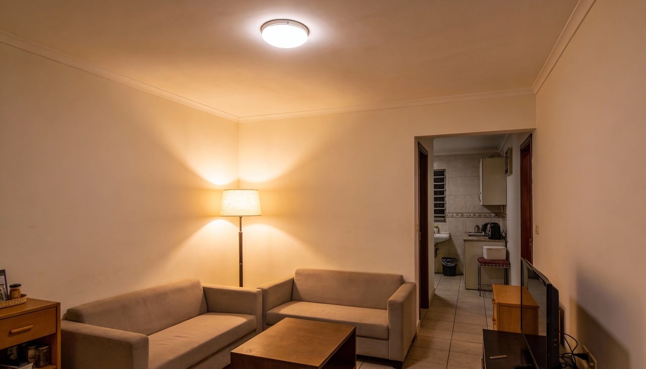 Em espaços reduzidos, cada ponto de luz interfere diretamente na sensação de amplitude, acolhimento e funcionalidade