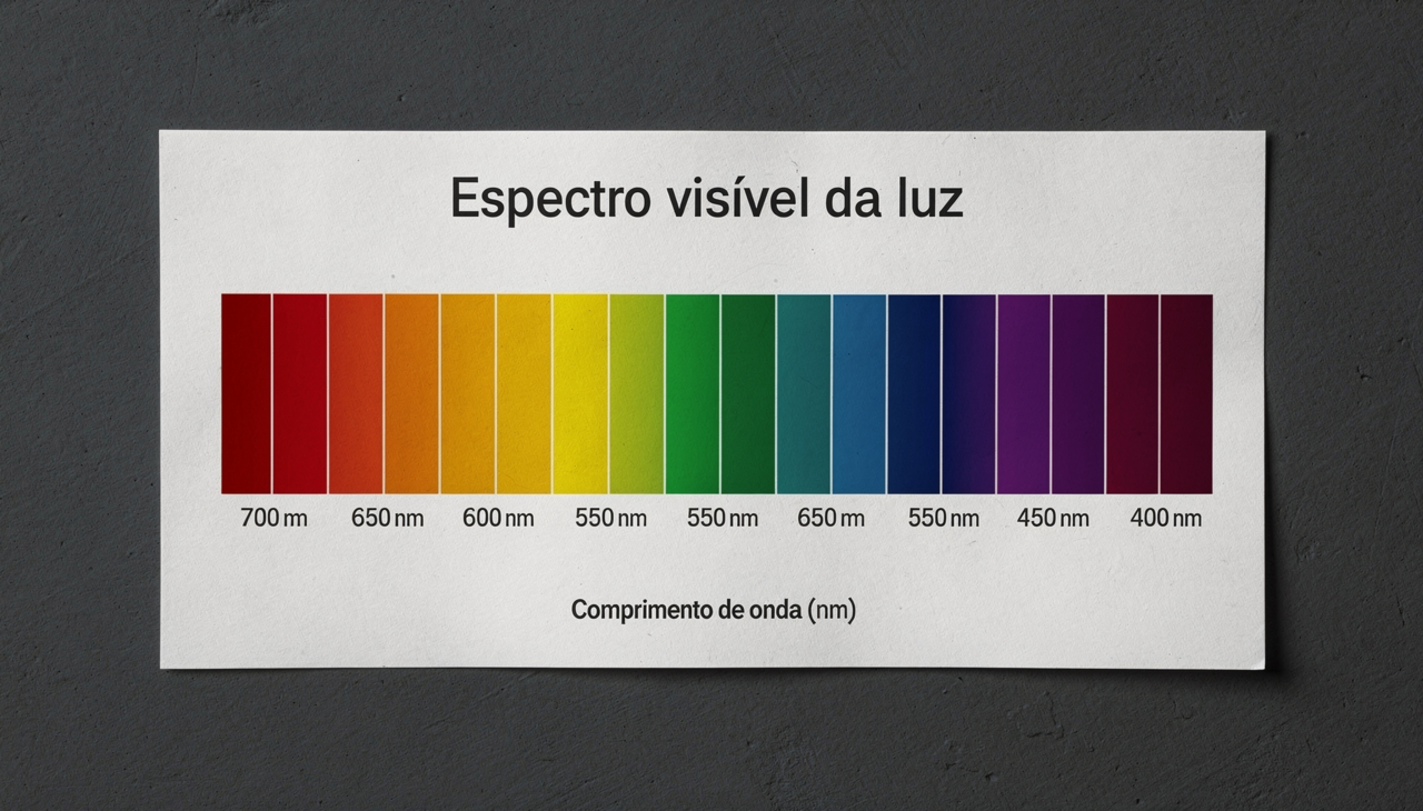 Para entender esse mistério, precisamos analisar como as cores se organizam através dos comprimentos de onda da luz visível