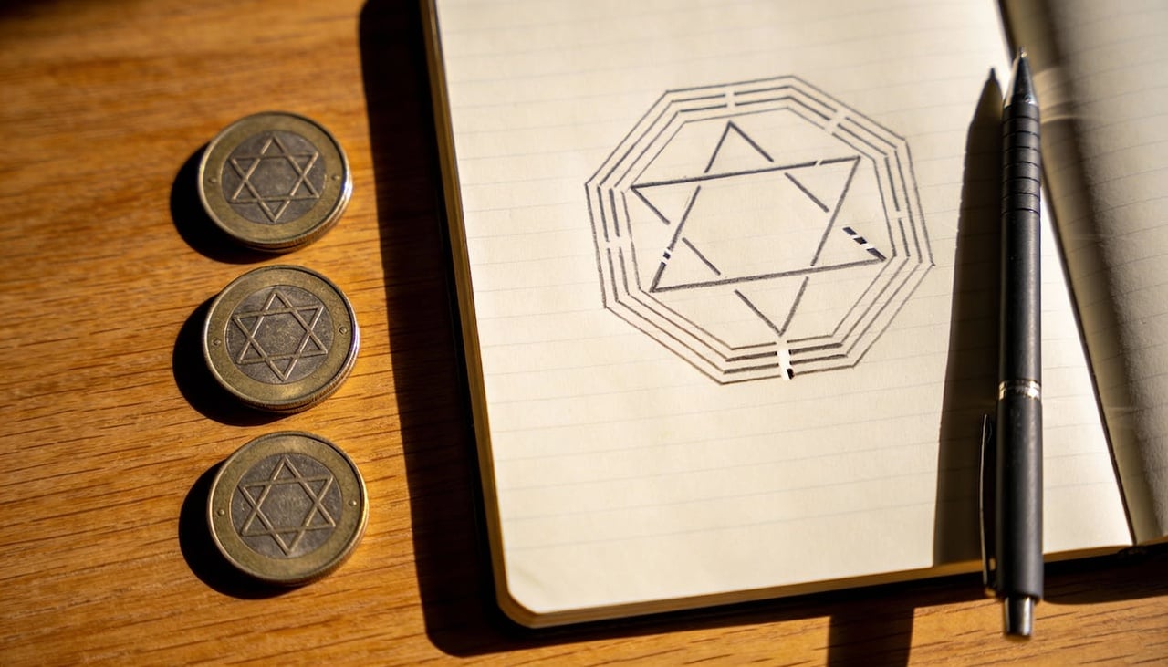 O sistema tradicional utiliza varetas de milefólio, mas as moedas facilitam muito o processo para iniciantes