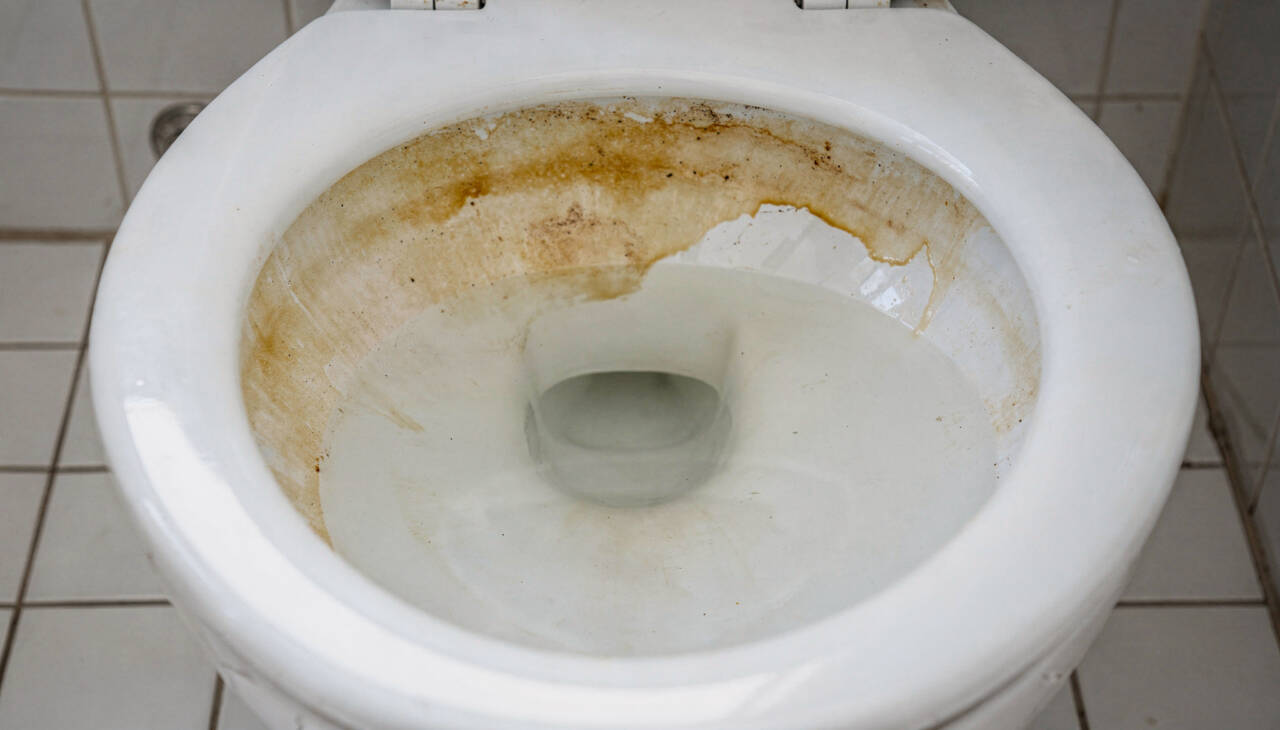 A maioria das manchas persistentes no vaso vem de depósitos minerais presentes na água, especialmente cálcio e ferro