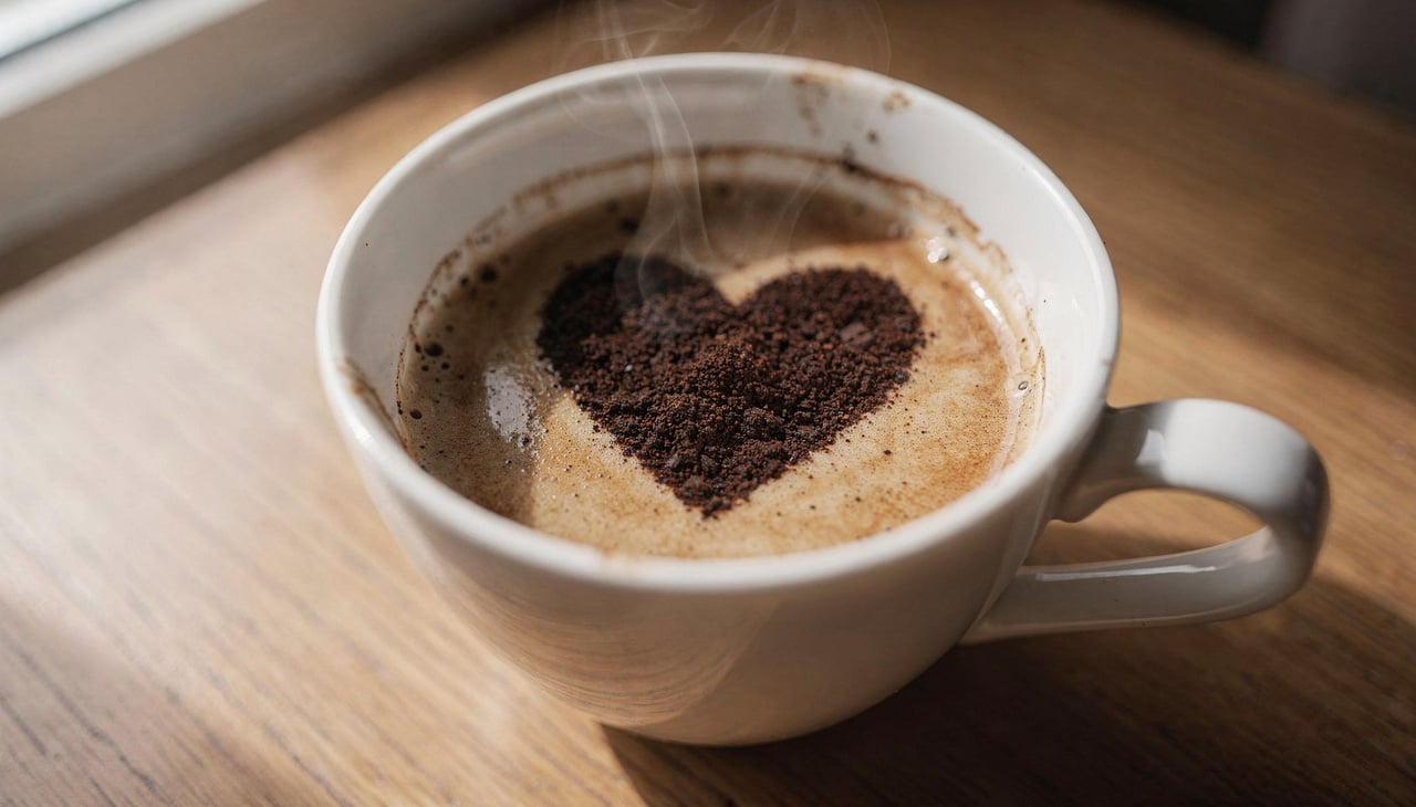 Para que os desenhos apareçam com nitidez nas paredes da xícara, o segredo está em usar um pó de café mais fino e não filtrar totalmente a bebida