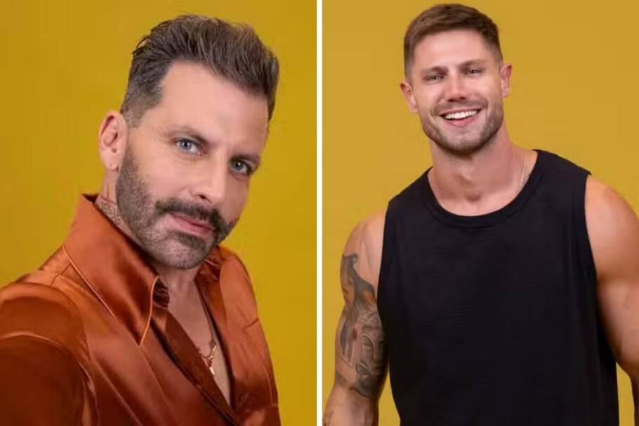 Henri Castelli e Jonas Sulzbach carregam a energia de Aquário (Imagem: Reprodução digital | Rede Globo)