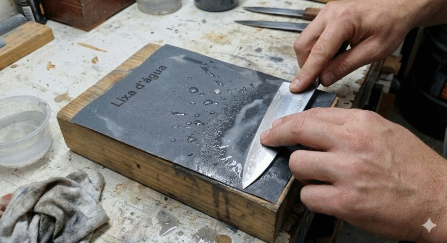 A lixa d’água, encontrada em lojas de material de construção