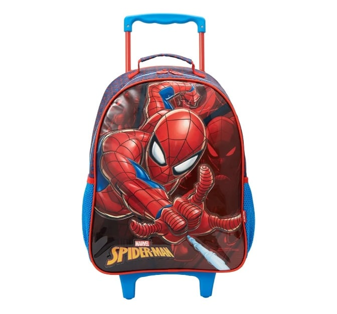 Essa mochila de rodinhas do Homem-Aranha custa R$184,99 na promoção
