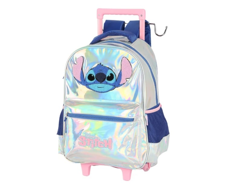 A mochila holográfica do Stitch custa R$299 no Mercado Livre