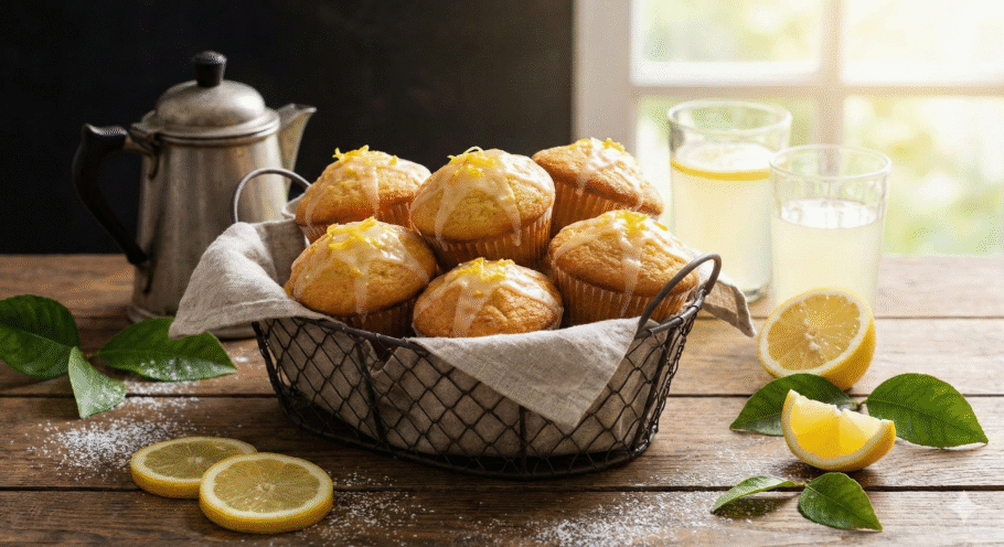 Muffins de limão sem farinha e sem açúcar