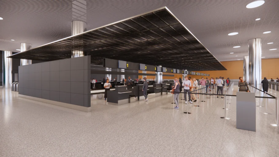 Novo saguão de check-in do Aeroporto de Congonhas