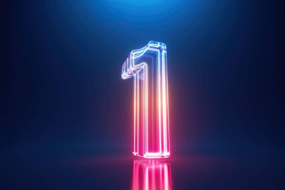 O número 1 carrega a energia do primeiro passo, da criação consciente e da autodeterminação (Imagem: wacomka | Shutterstock)