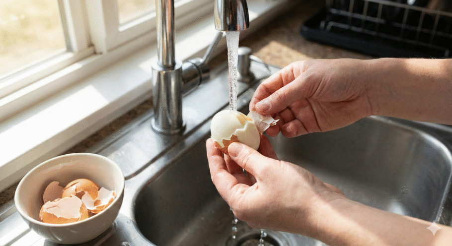 O vinagre pode ajudar levemente a enfraquecer a casca