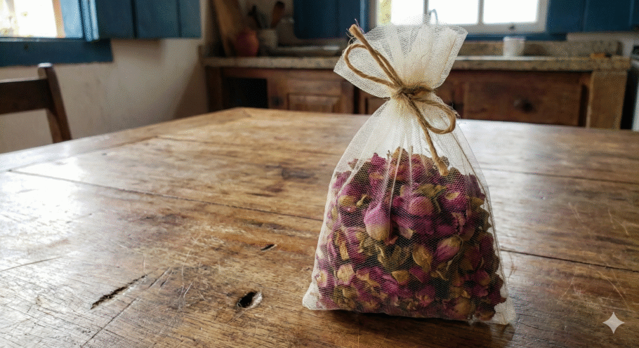 Em rituais domésticos, as pétalas de rosas são usadas para atrair boas vibrações e criar uma sensação de conforto emocional