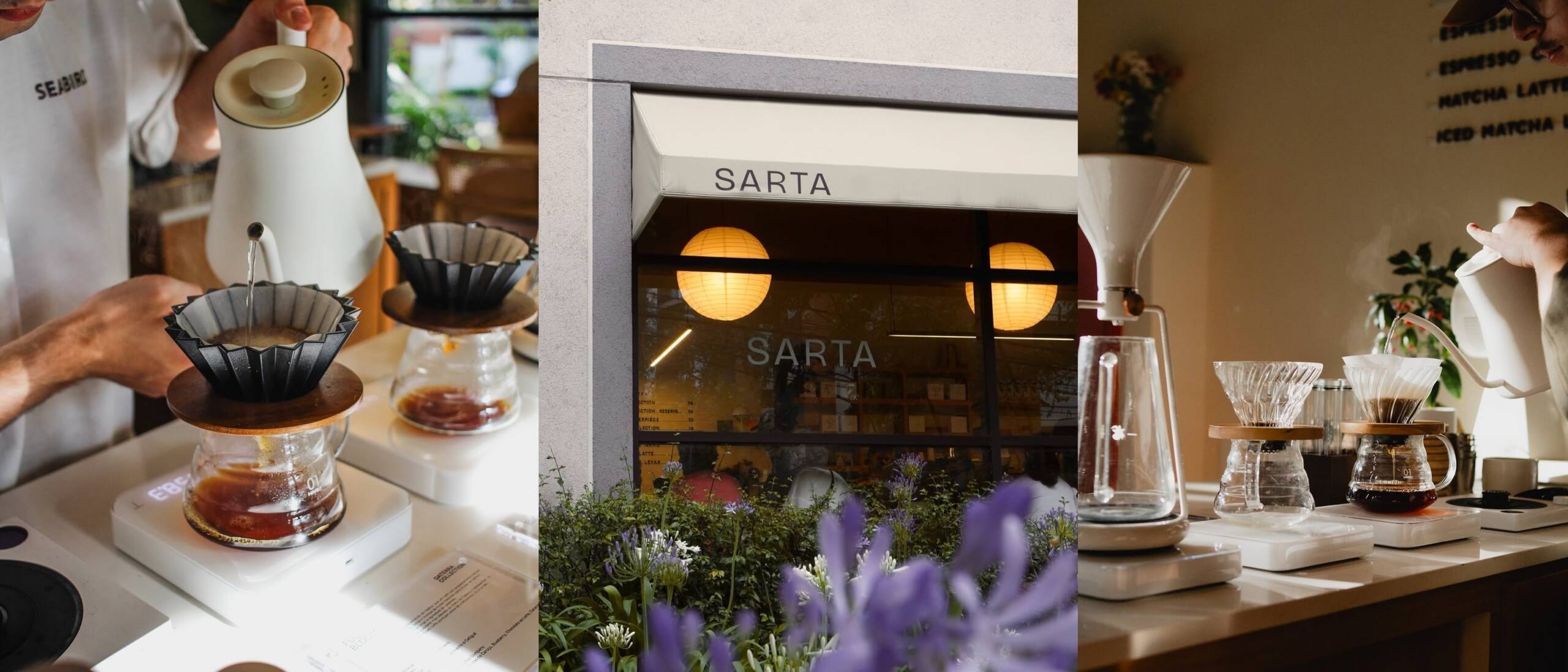 Já a Sarta Coffee & Co prepara uma experiência especial de extração com o método de preparo Hario Switch, que garante muita versatilidade para a bebida