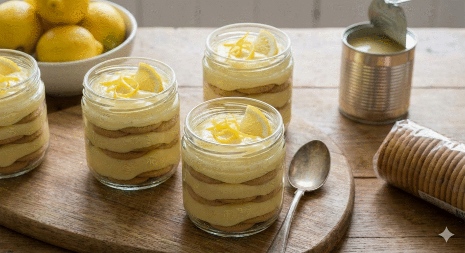 O doce combina camadas macias de biscoito com um creme de limão