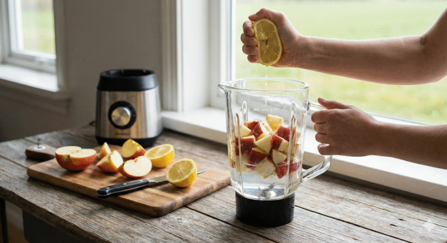 Suco é feito no liquidificador e não precisa peneirar