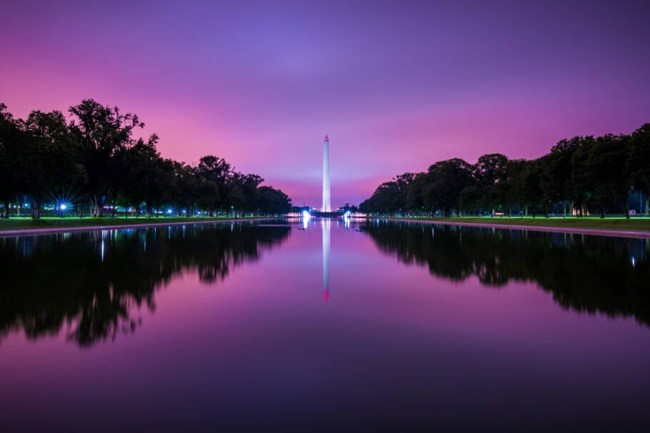 Lincoln Memorial, um dos cartões-postais de Washington, DC