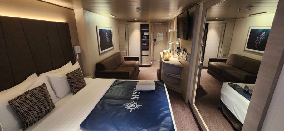 Interior da minha cabine no MSC Euribia
