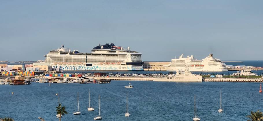 O roteiro pelo Golfo Arábico ocorre no MSC Euribia