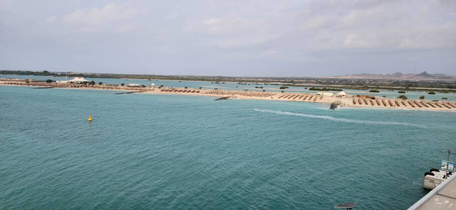 A estrutura montada exclusivamente para os passageiros do cruzeiro