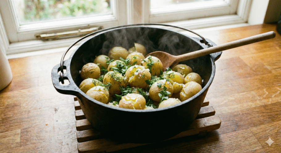 Suas batatas cozidas ficarão perfeitas com o truque com vinagre