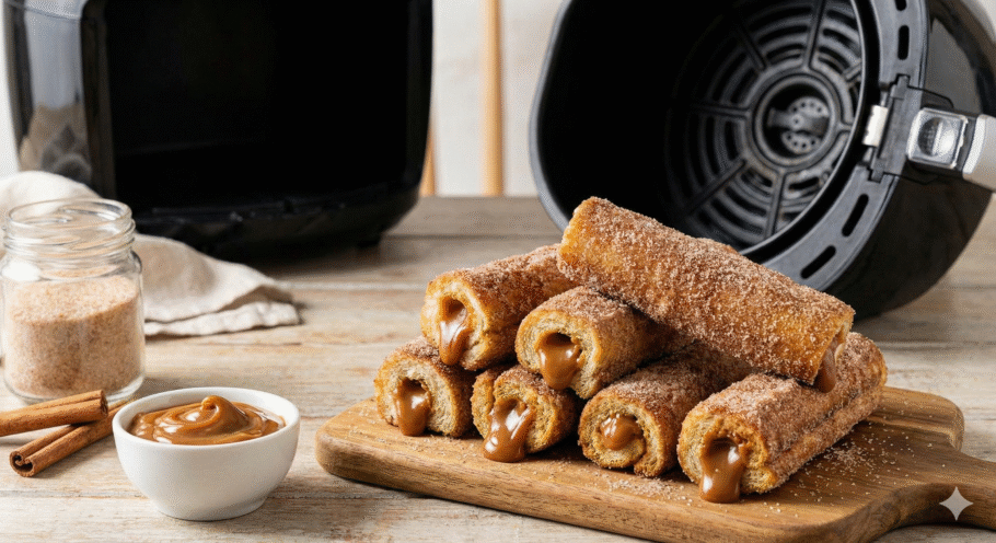 Você pode escolher o recheio que preferir para se churros de air fryer