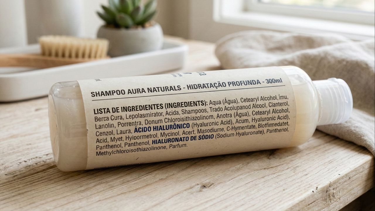 A posição do ácido hialurônico na lista de ingredientes indica sua real concentração e eficácia no produto.