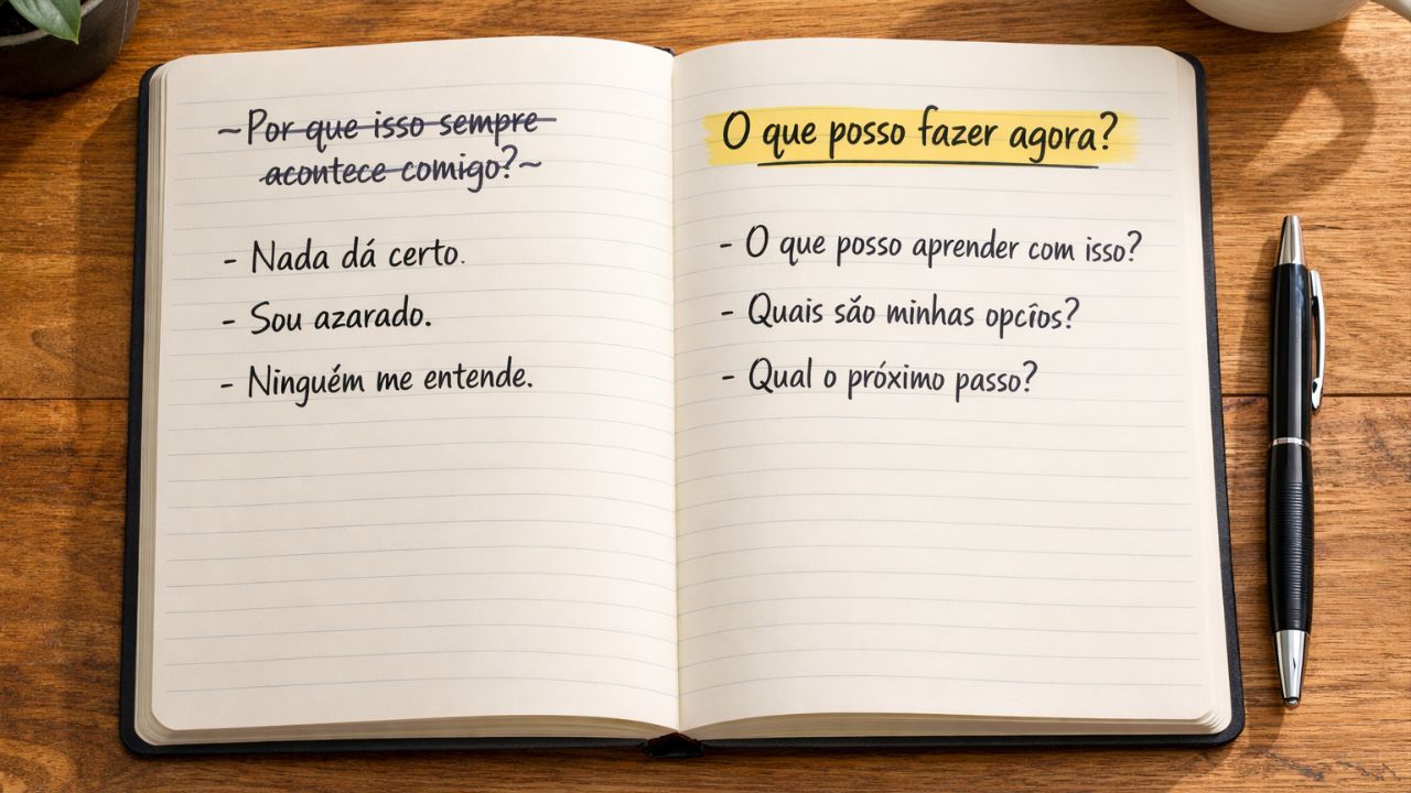Troque o vitimismo por responsabilidade e ação.