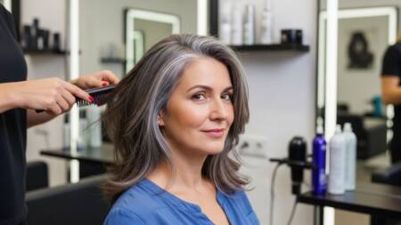 O efeito natural evita contraste marcado na raiz