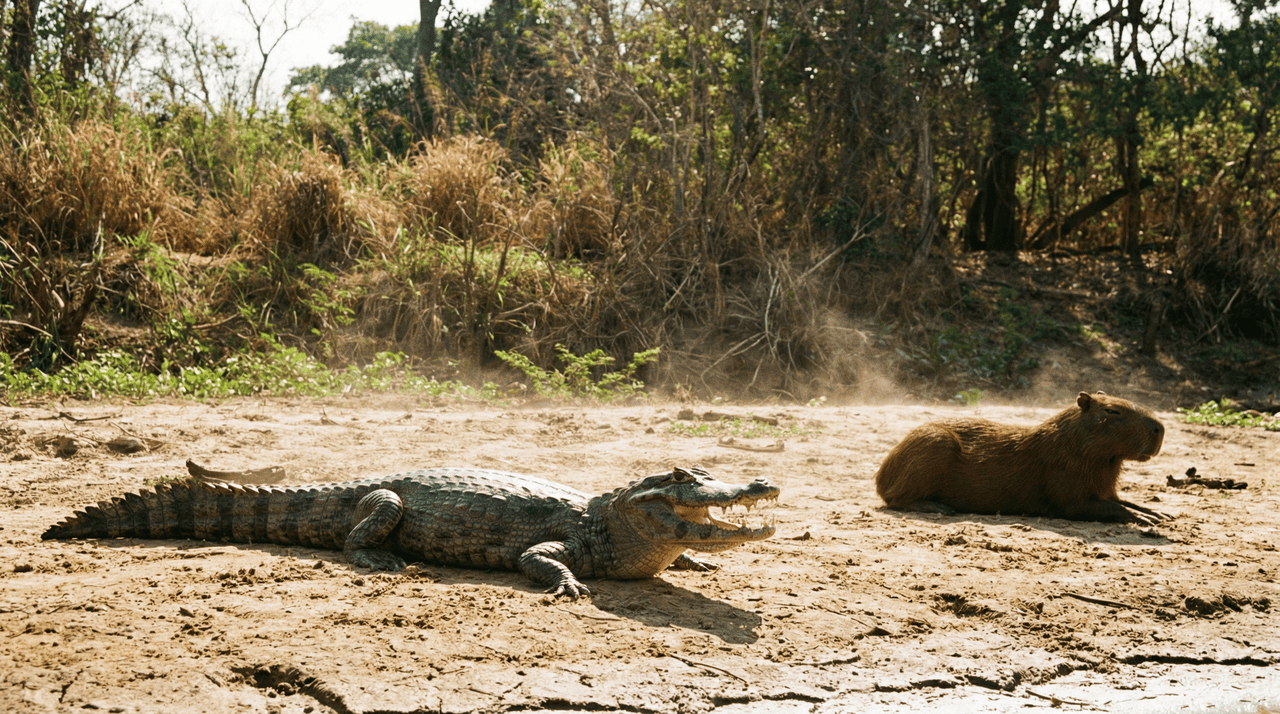 O Jacaré é um ser que depende diretamente de fontes externas de calor para organizar sua temperatura corporal de modo eficiente