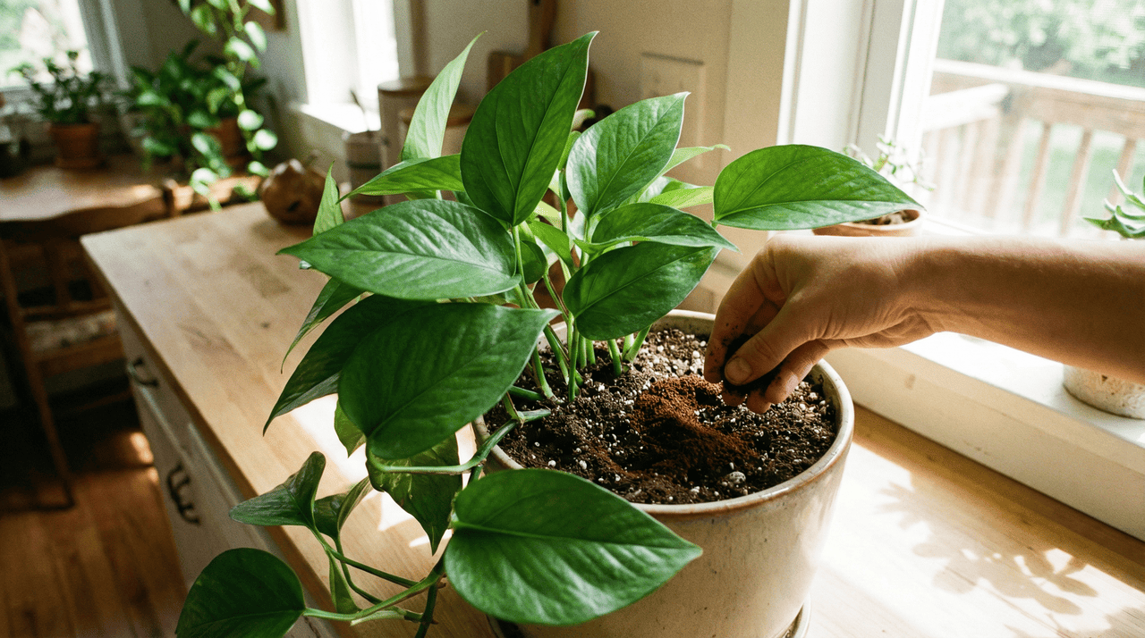 A jiboia, conhecida cientificamente como Epipremnum aureum, é uma planta tropical que aprecia substratos ricos em matéria orgânica, leves e bem aerados