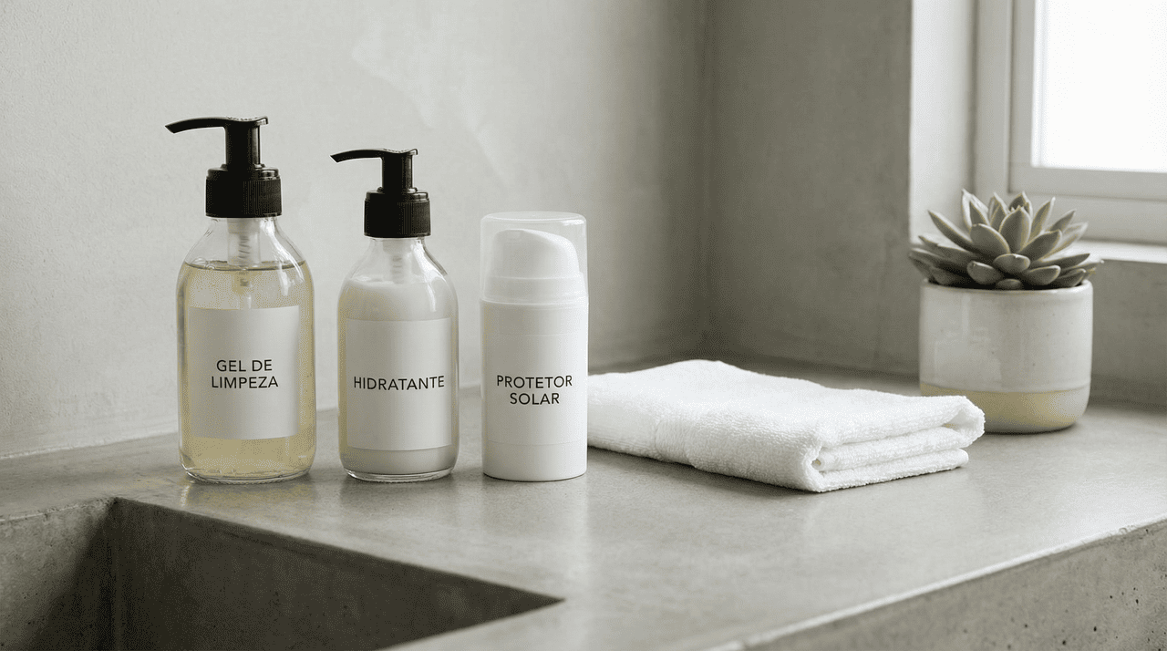 O skincare minimalista, também chamado de skinimalism, é uma forma de cuidar da pele usando o menor número possível de produtos