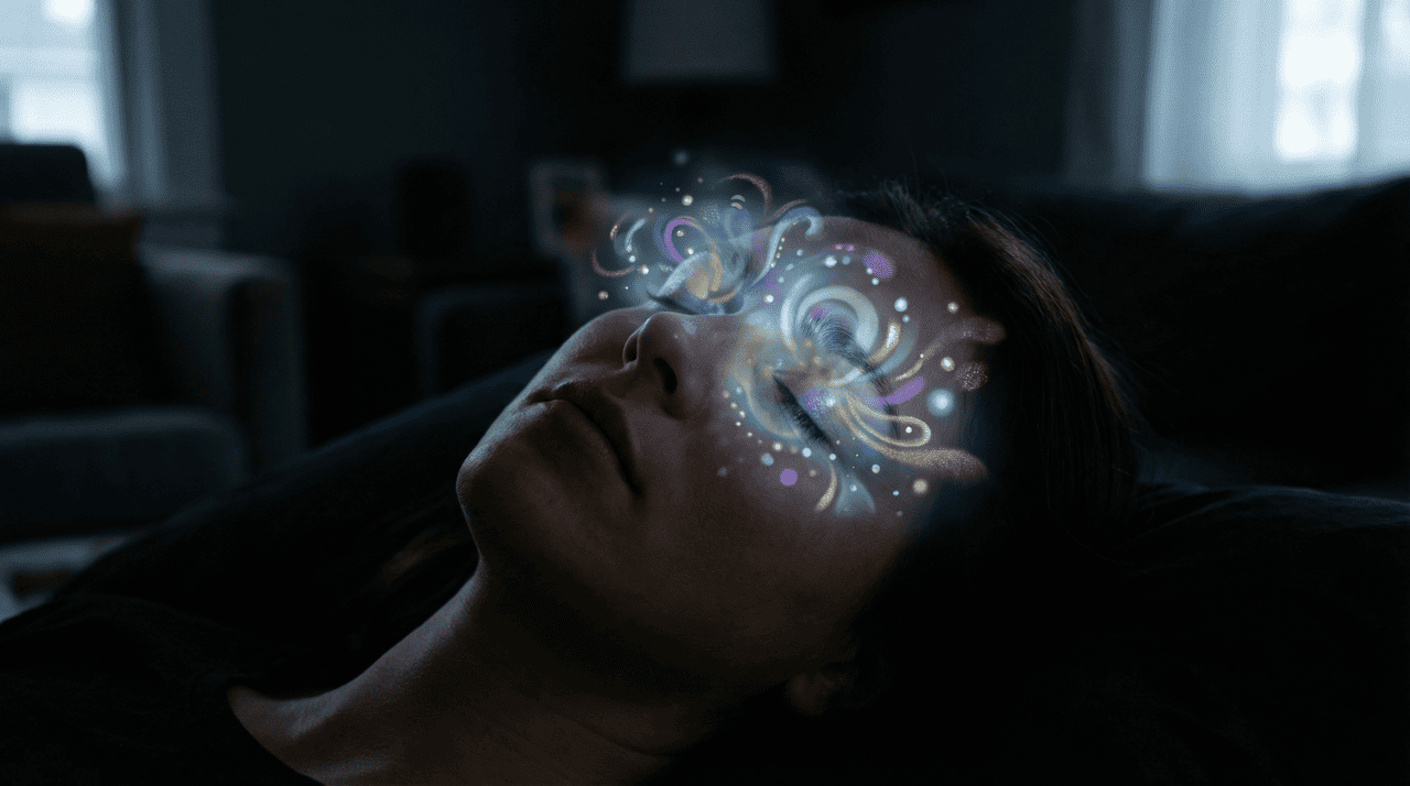 Esses pontos de claridade que flutuam no campo de visão são conhecidos cientificamente como fosfenos