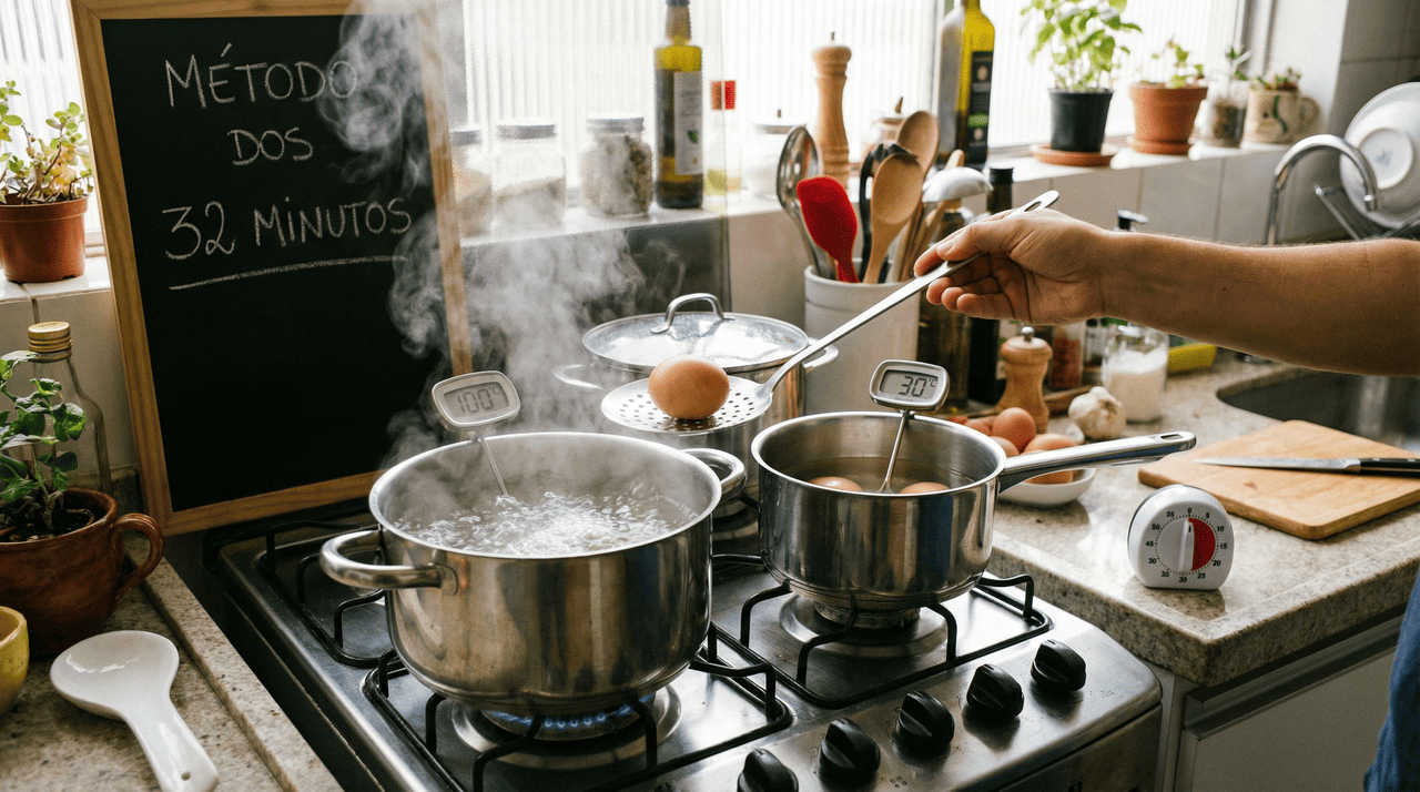 A dificuldade começa na própria composição do ovo. A gema e a clara são estruturas proteicas distintas e reagem ao calor de maneiras completamente diferentes