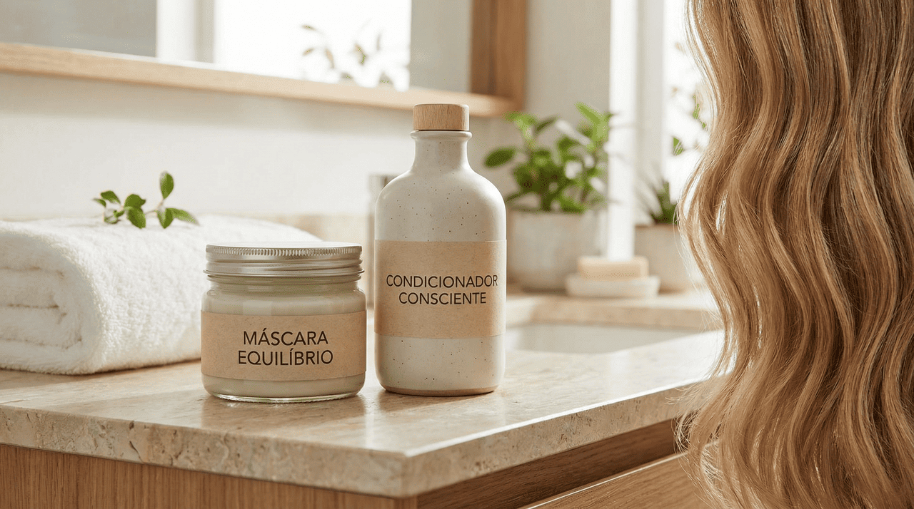 O condicionador tem como função principal desembaraçar e alinhar a superfície do cabelo