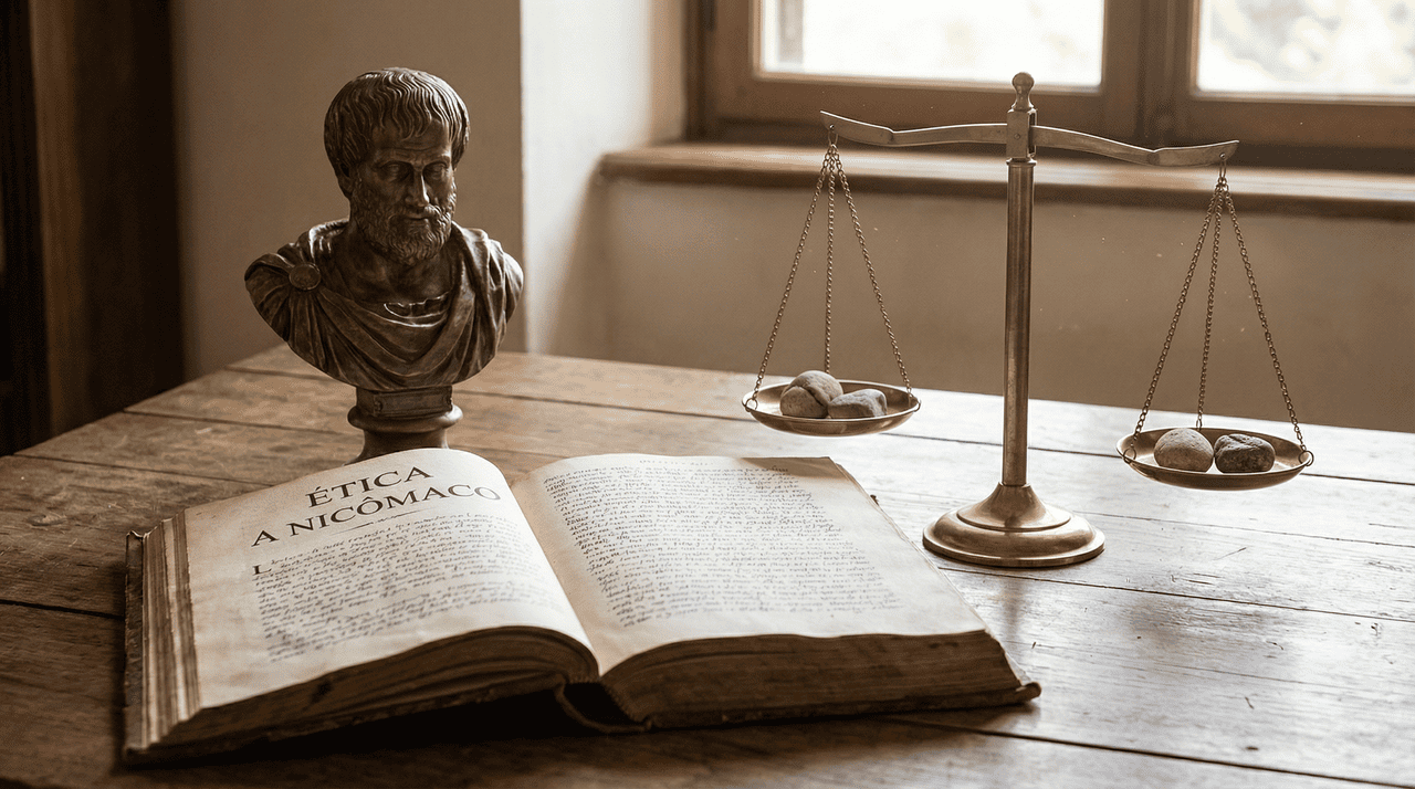 Aristóteles o estrategista do equilíbrio: "A virtude é o justo meio entre dois vícios"