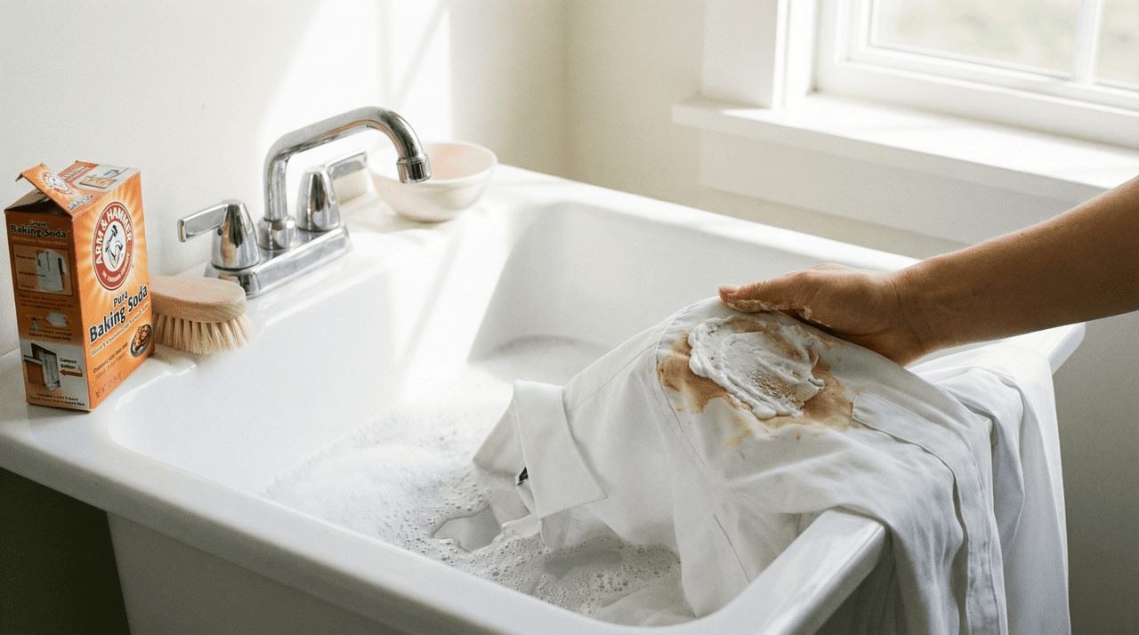 Para lidar com a sujeira impregnada nas peças de trabalho, é fundamental entender que a pressa pode acabar fixando ainda mais os resíduos oleosos no tecido