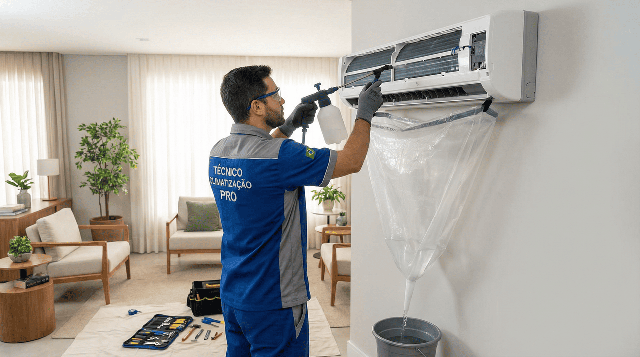 A limpeza profunda da evaporadora vai muito além de apenas lavar as telas plásticas que retêm a poeira mais grossa do ambiente externo ou interno das edificações