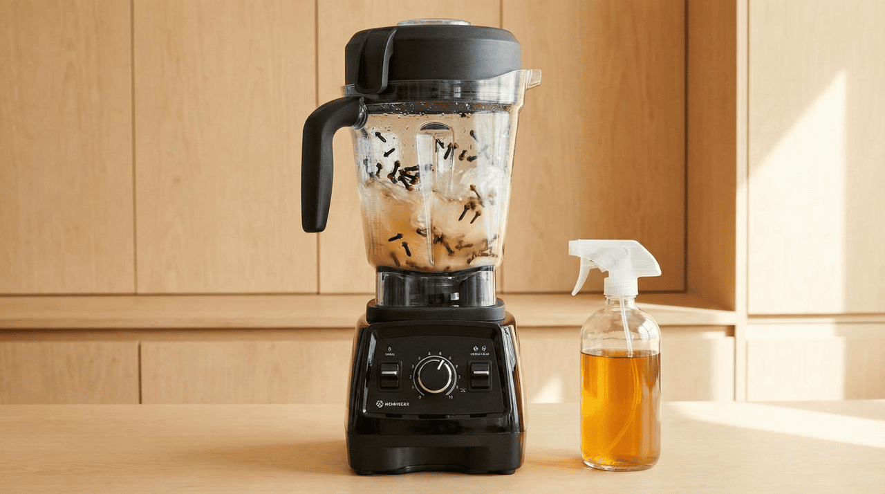 O vinagre branco tem pH ácido que dissolve depósitos minerais