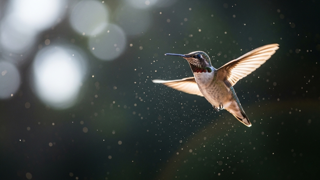 Descubra como a engenharia biológica do beija-flor desafia as leis da física em seu jardim.