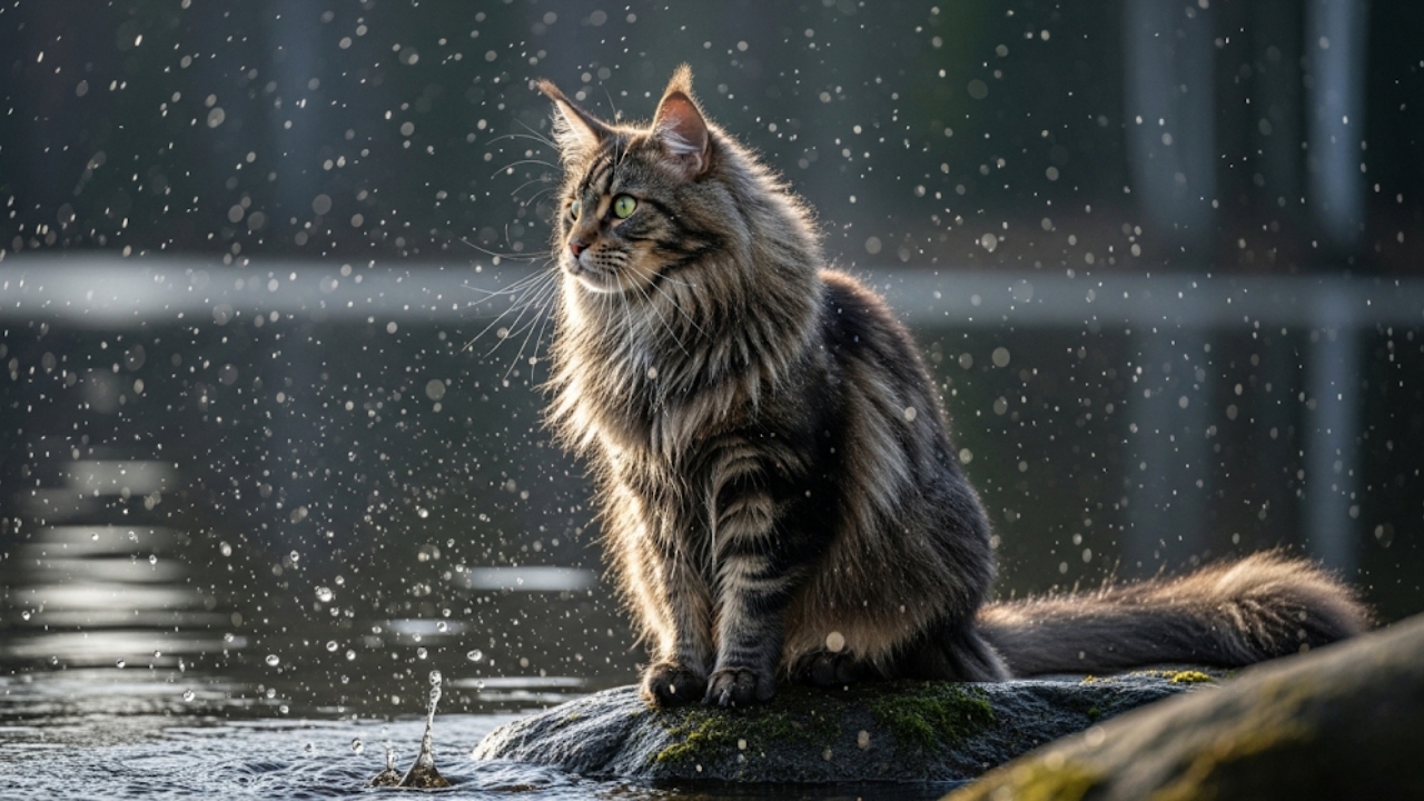 Entenda como a evolução e a biologia moldaram a aversão instintiva dos gatos à umidade.