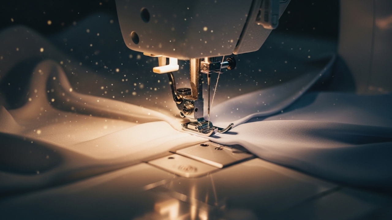 Domine técnicas de luxo para criar roupas leves e duráveis com sua máquina doméstica.