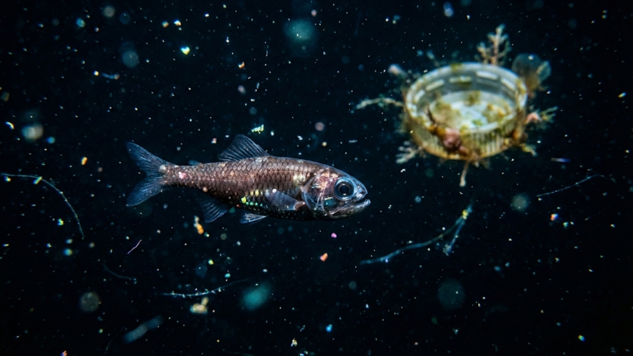 Descubra como os microplásticos em peixes de águas profundas ameaçam o equilíbrio global.