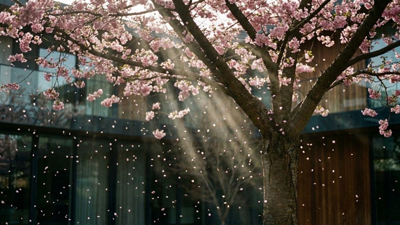 A presença de uma cerejeira em plena floração é capaz de transformar a percepção arquitetônica de uma residência, elevando o imóvel ao status de obra de arte viva e conferindo uma autoridade estética inigualável ao projeto de paisagismo.