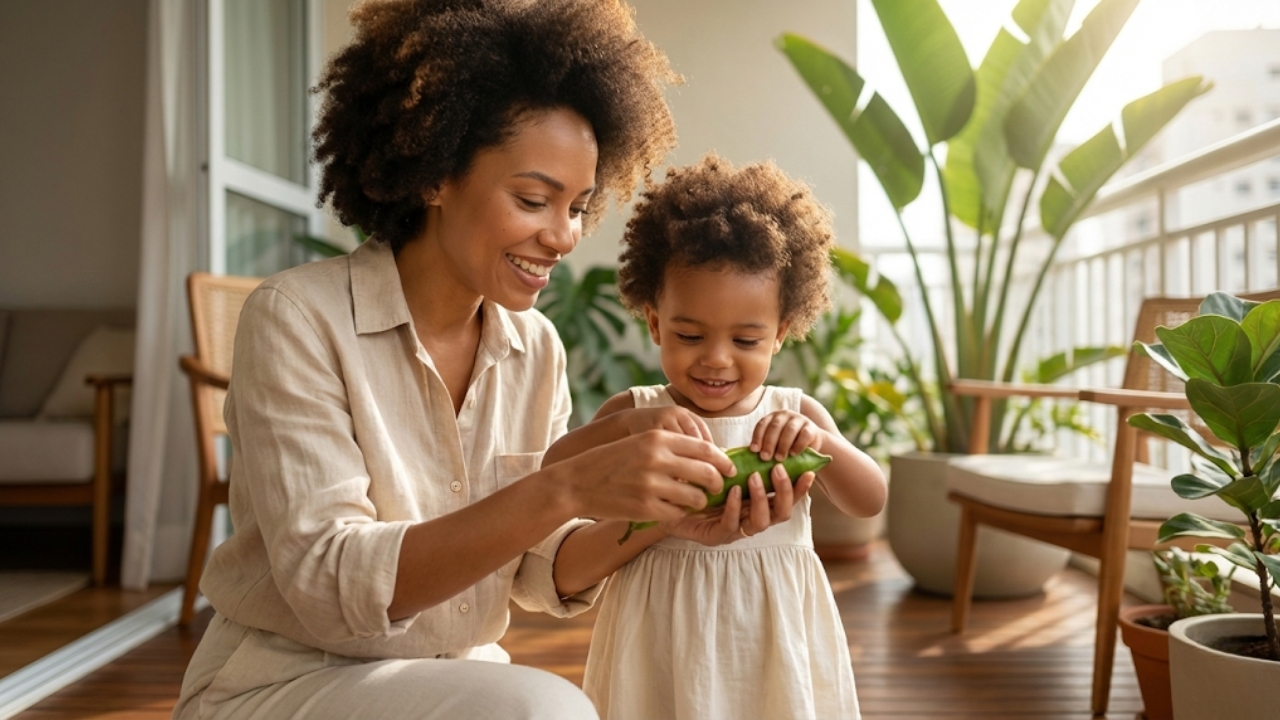Fomentar a independência durante a alimentação é essencial para o desenvolvimento, e escolher alimentos que dispensam utensílios facilita a conexão direta da criança com o que é natural.