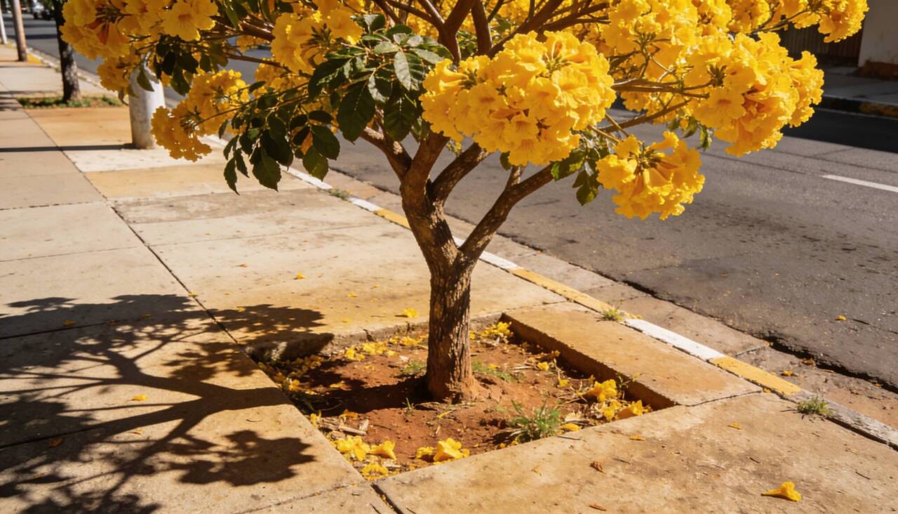 Calçada com sol o dia todo? Essa árvore cresce bem até em solo seco