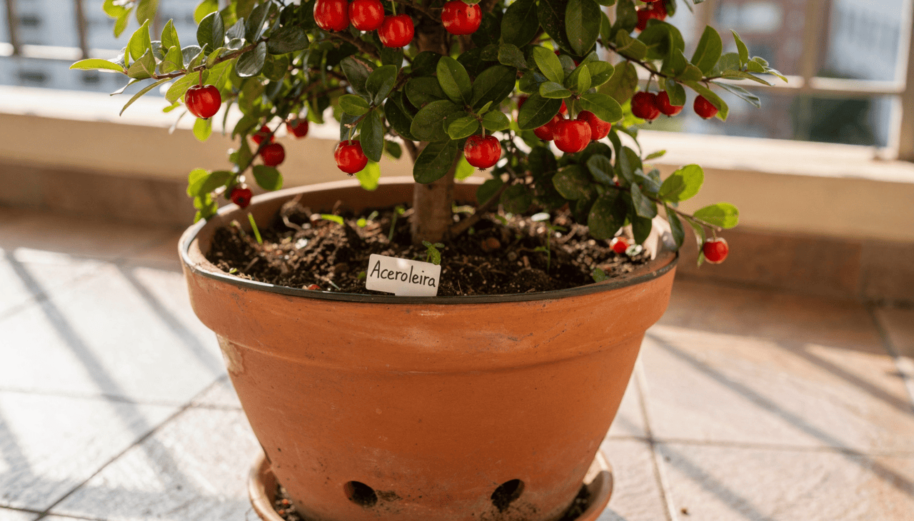 A acerola é reconhecida por apresentar uma das maiores concentrações de vitamina C entre as frutas tropicais