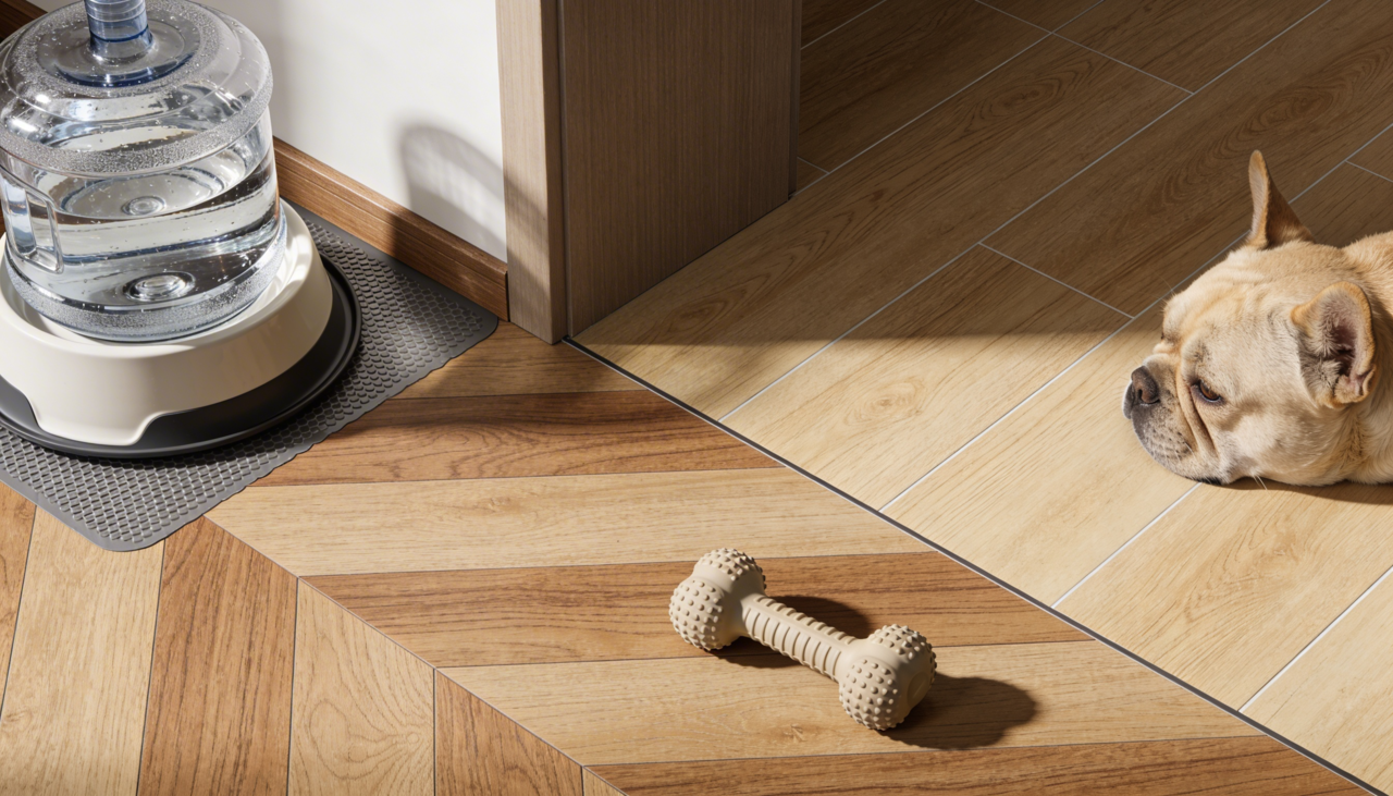 O piso vinílico para pets vem ganhando espaço por ser mais silencioso e confortável ao toque